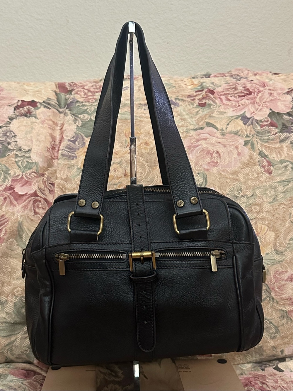 MULBERRY Mabel Black Leather Shoulder Bag - no strap
